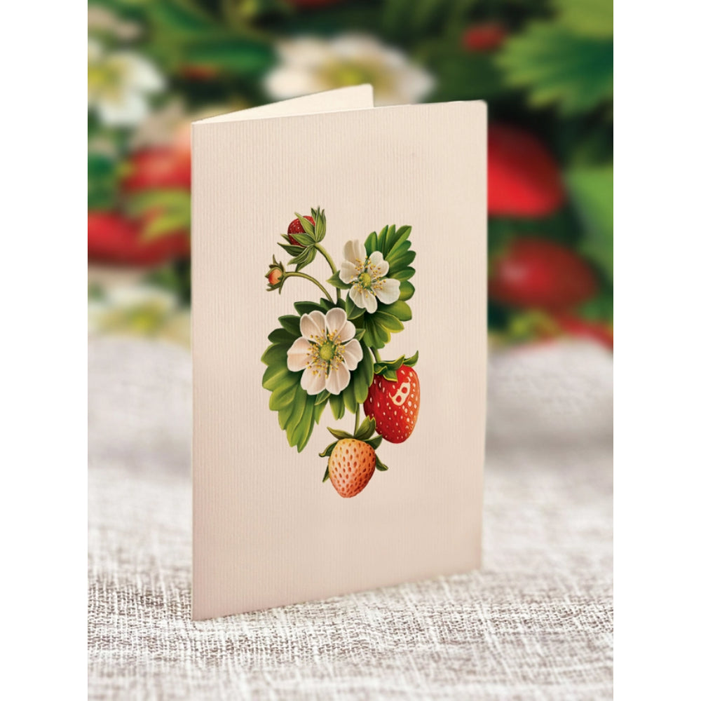 Mini Strawberry Blossom Pop-Up Greeting Card