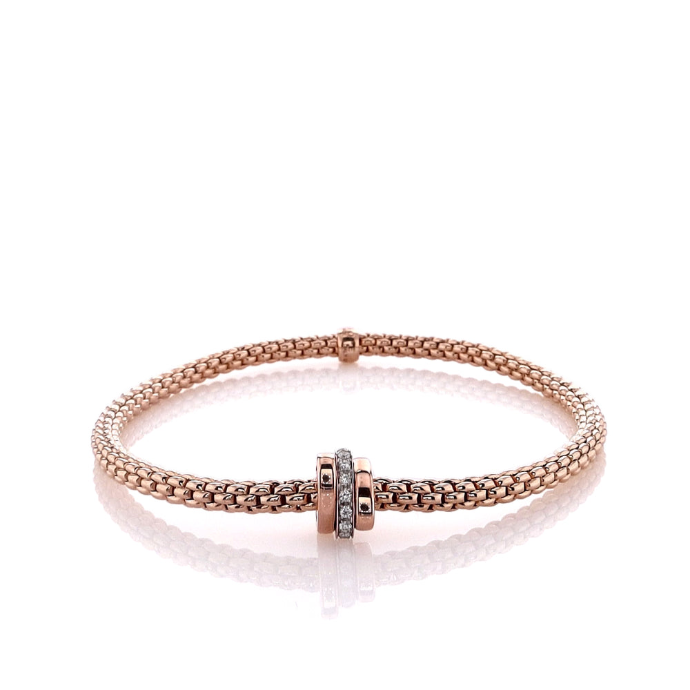 Fope 18K Rose Gold Prima Flex'it Diamond Bracelet - Medium – Smyth