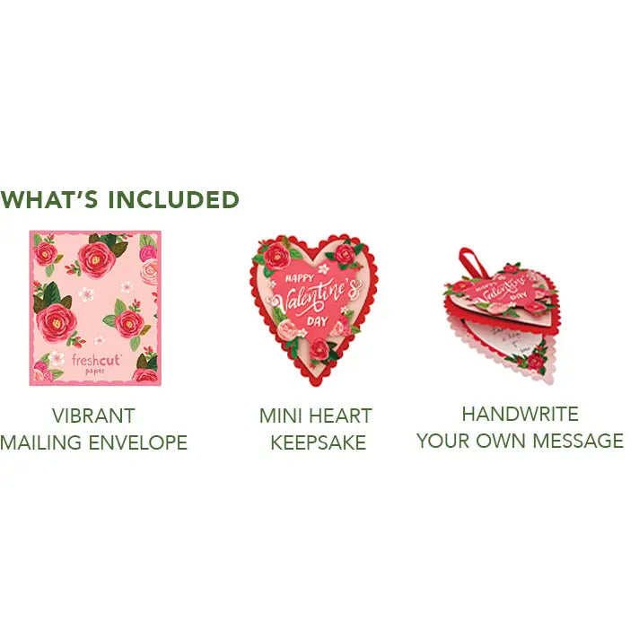 FreshCut Paper Mini Valentines Heart Card
