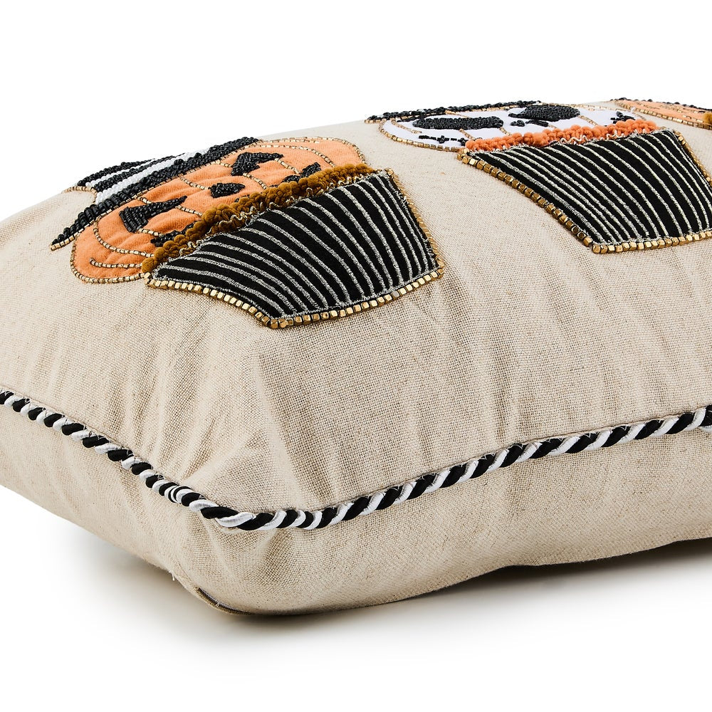 MacKenzie-Childs Jack O' Lantern Cupcake Lumbar Throw Pillow