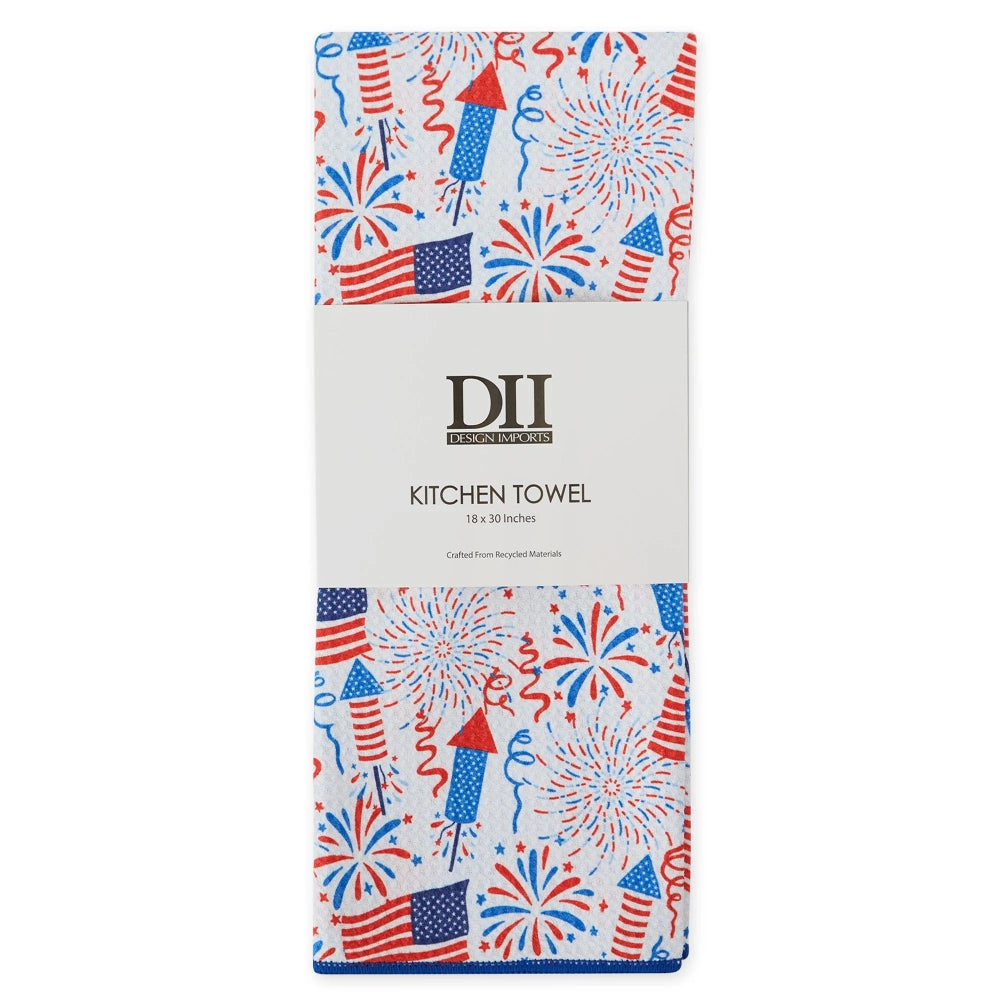 Design Imports Americana Printed Microfiber Dishtowel