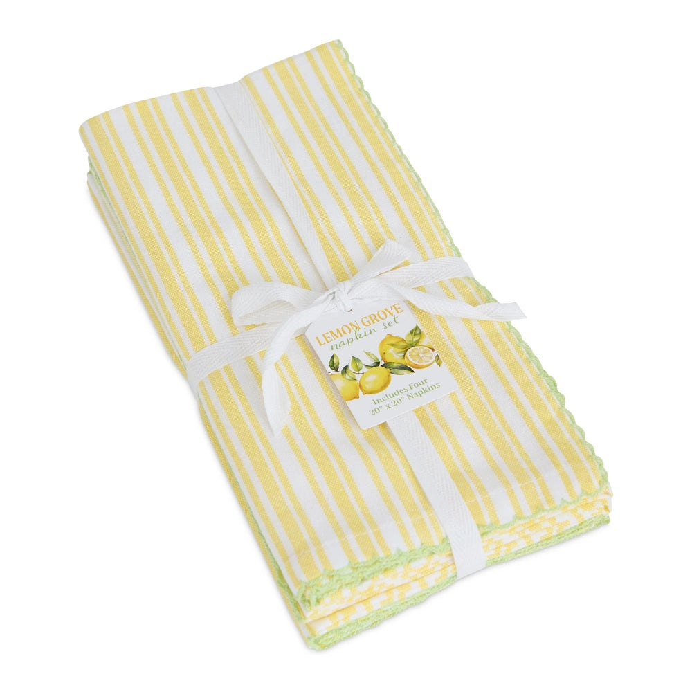 Design Imports Sunshine Stripe Napkins - Set of 4
