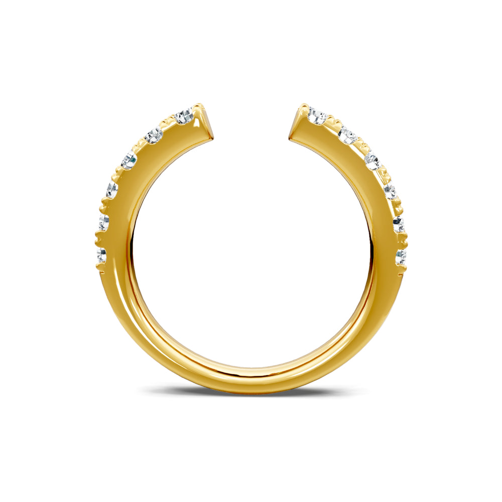 14k Gold Open Top Diamond Band