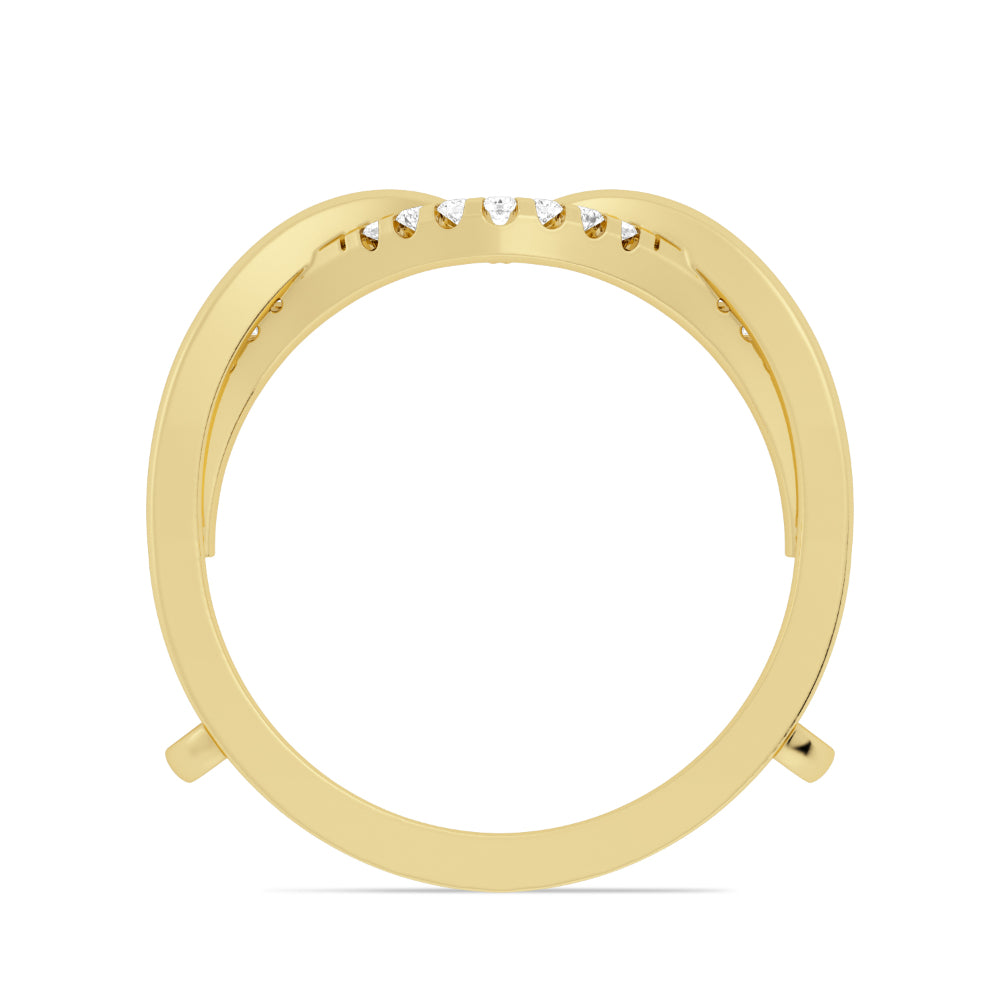 14k Gold Diamond Infinity Jacket Band