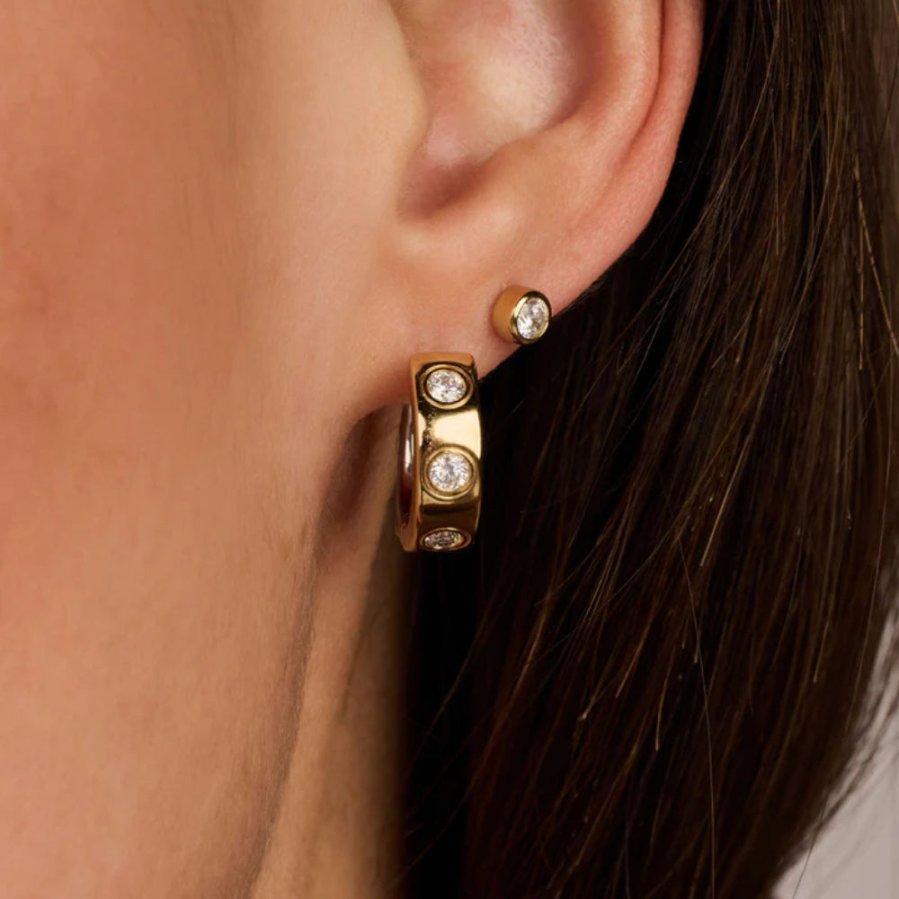 Ti Sento 18k Gold-Plated Hoop Earrings