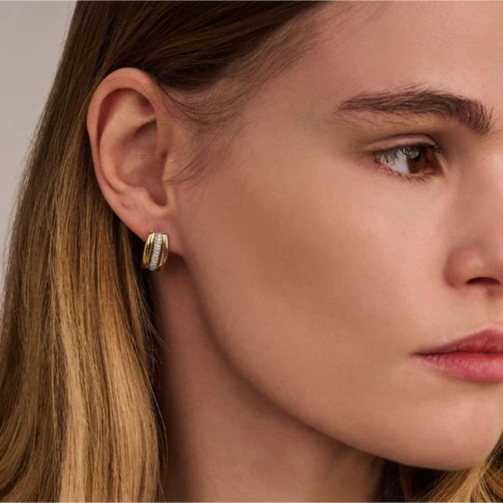 Ti Sento 18k Gold-Plate Triple Circle Hoop Earrings