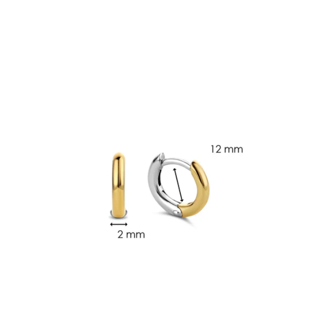 Ti Sento Two-Tone Huggie Hoop Earrings