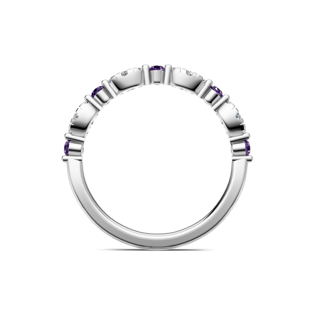 14k Amethyst and Diamond Ring