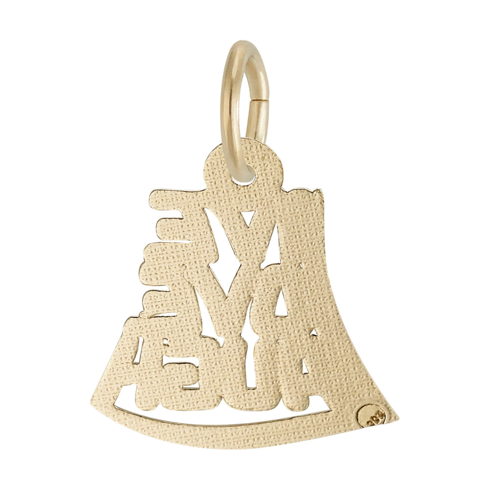 Back of Gold pendant with 'LIVE LOVE LAUGH' text on a white background