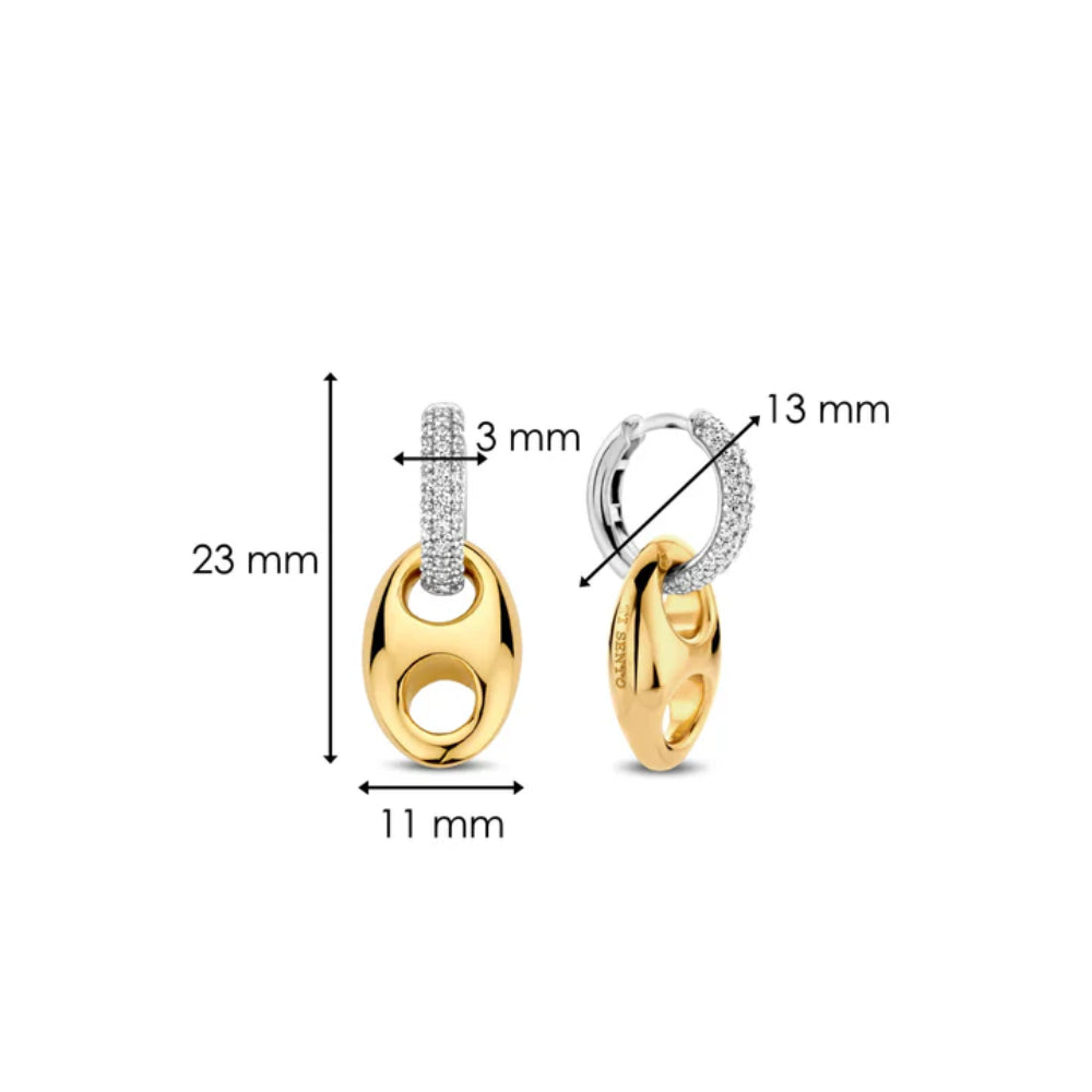 Ti Sento Two-Tone Coffee Bead Drop Earrings