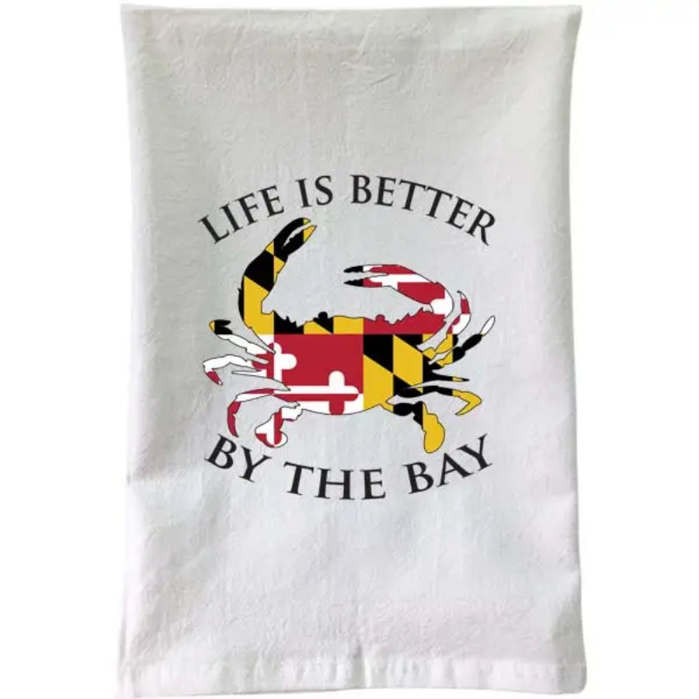 Maryland Flag Crab - Life Is Better By the Bay Flour Sack