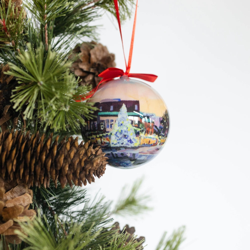 Kim Hovell Art Downtown Christmas Ornament