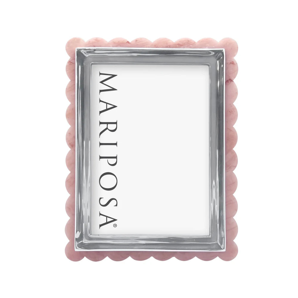 Square Scalloped Acrylic Frame-Hot Pink main image 0