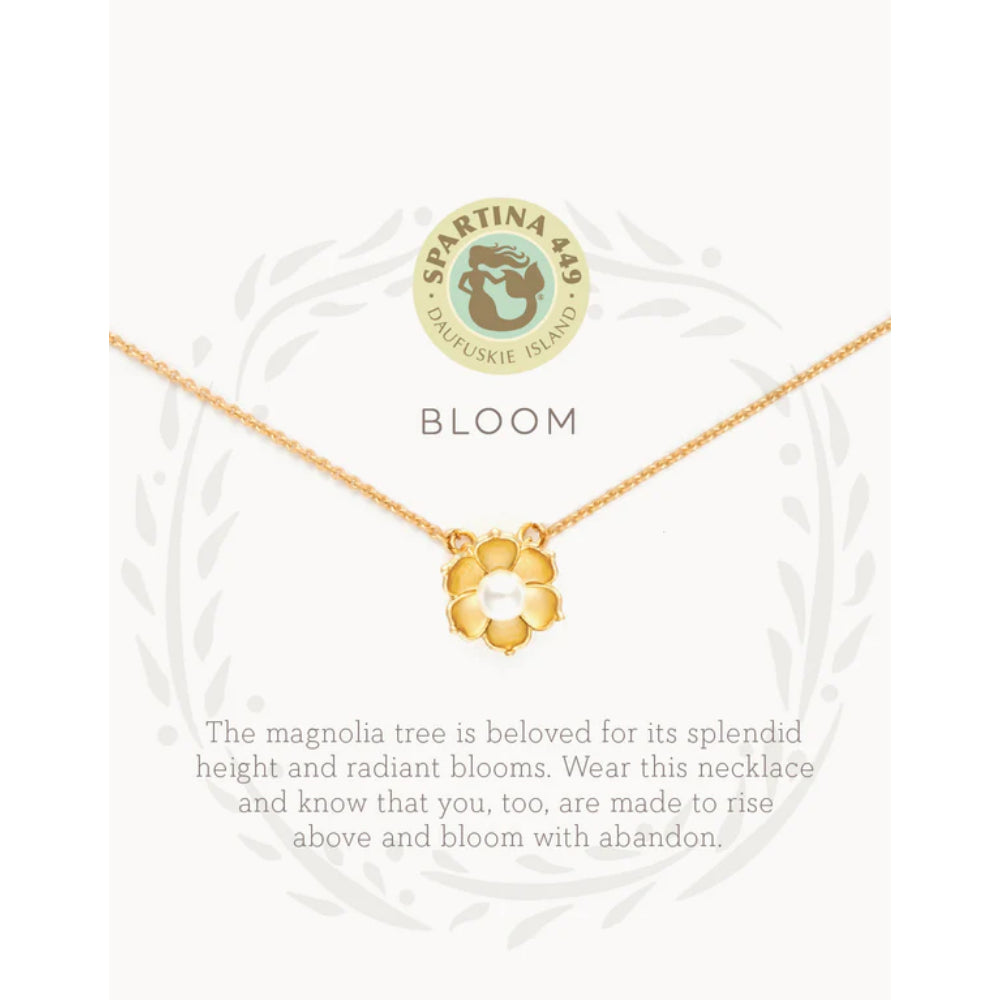 Spartina Sea La Vie Necklace 18" Bloom/Magnolia Flower
