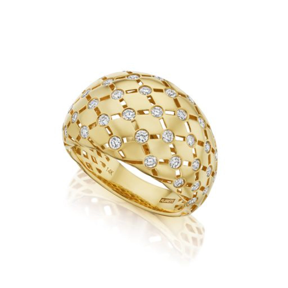 A. Jaffe 14k Domed Ring with Diamonds