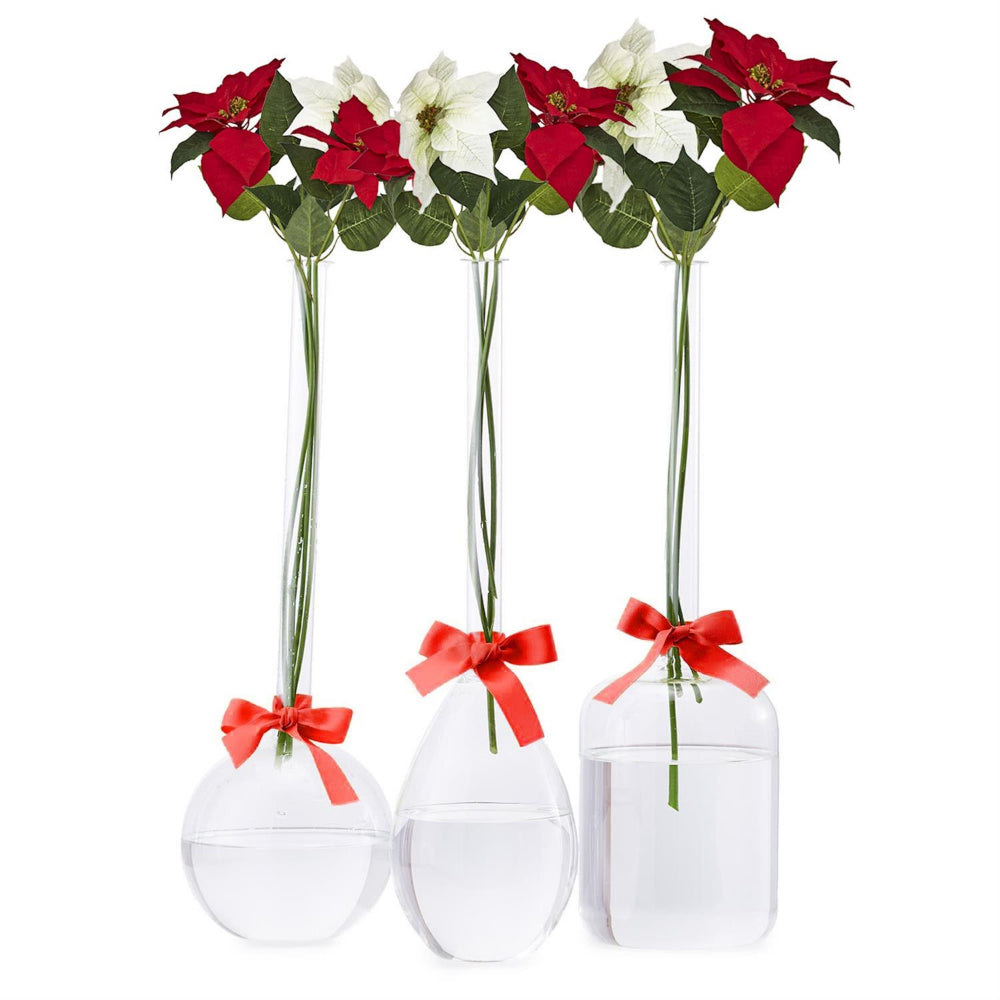 Two's Company Single Stem Faux Poinsettia Flower