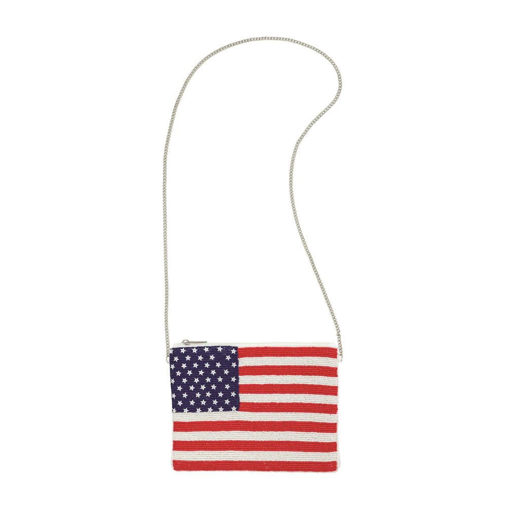 Mud Pie Americana Beaded Clutch