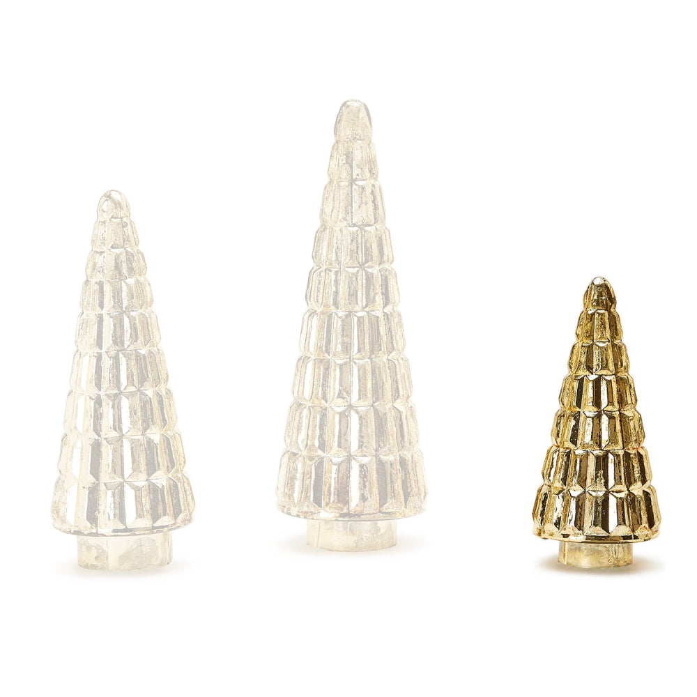 Two's Company Antiqued Gold Mercury Finish Glass Tree