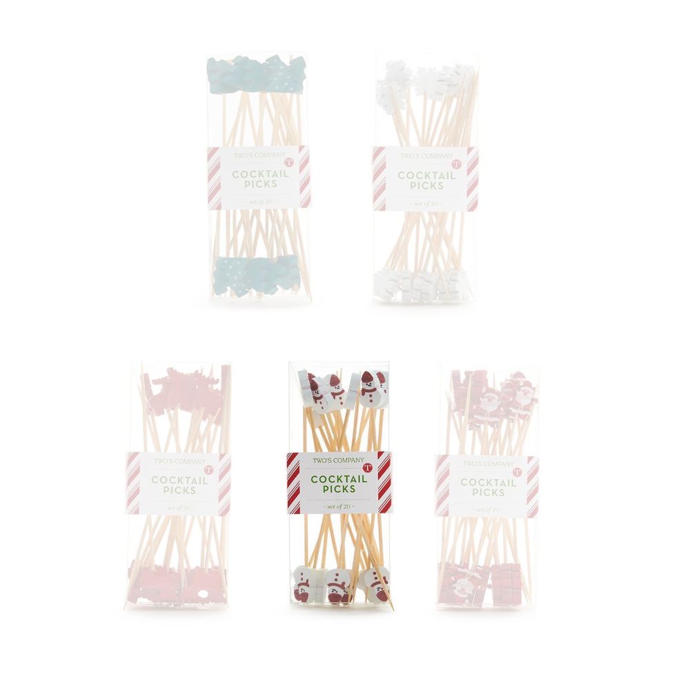 Two's Company Cocktail Hour Holiday Cocktail Picks