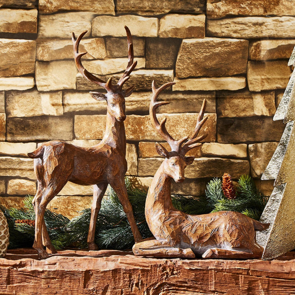 Two's Company Stylized Deer Decor-Sitting & Standing **In Store Pickup Only**