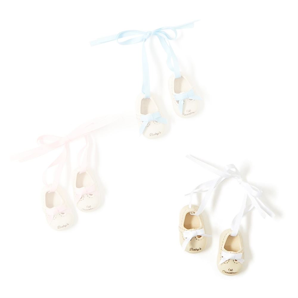 Two's Company Pair of Baby Shoes Baby's First Christmas Ornament
