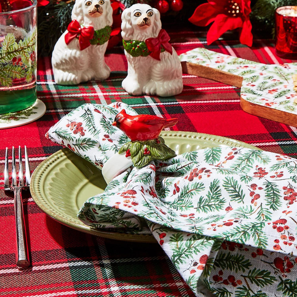 Two's Company Merry Traditions Cloth Napkins-Set of 4