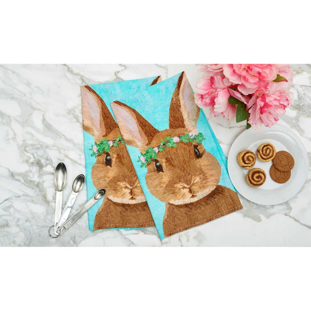 C&F Home Easter Clover Bunny Kitchen Towel