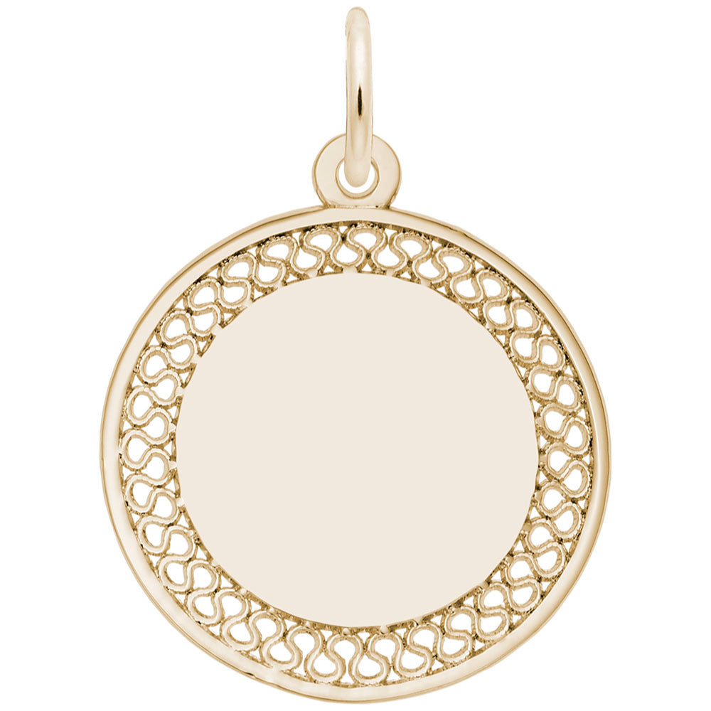 RQC 8468 Medium Filigree Disc Charm
