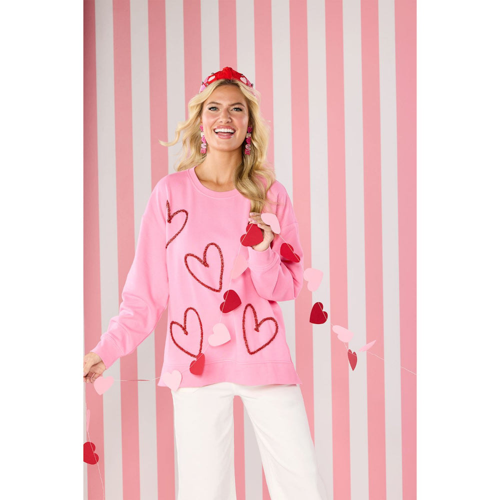 Mud Pie Valentine Sparkle Sweatshirt