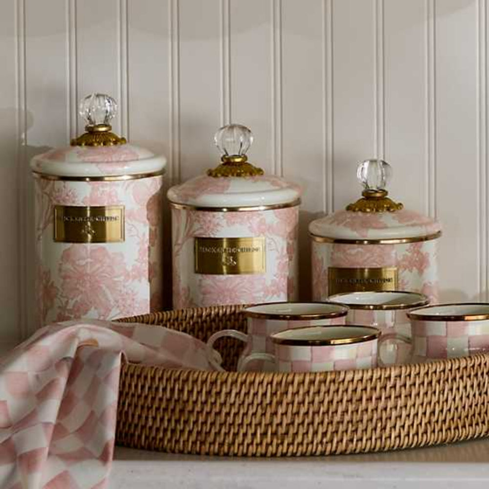 MacKenzie-Childs Rosy English Garden Canister