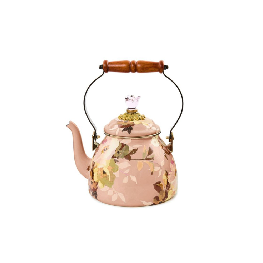 MacKenzie-Childs Wild Rose 2 Quart Tea Kettle