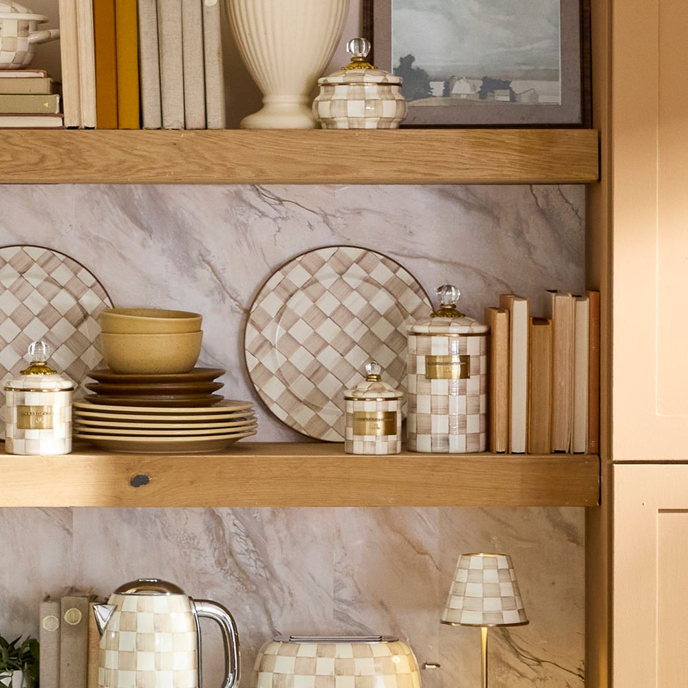 MacKenzie-Childs Mocha Check Large Trivet