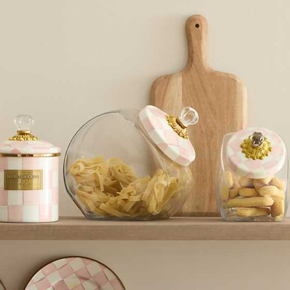 MacKenzie-Childs Sweets Jar with Rosy Check Enamel Lid