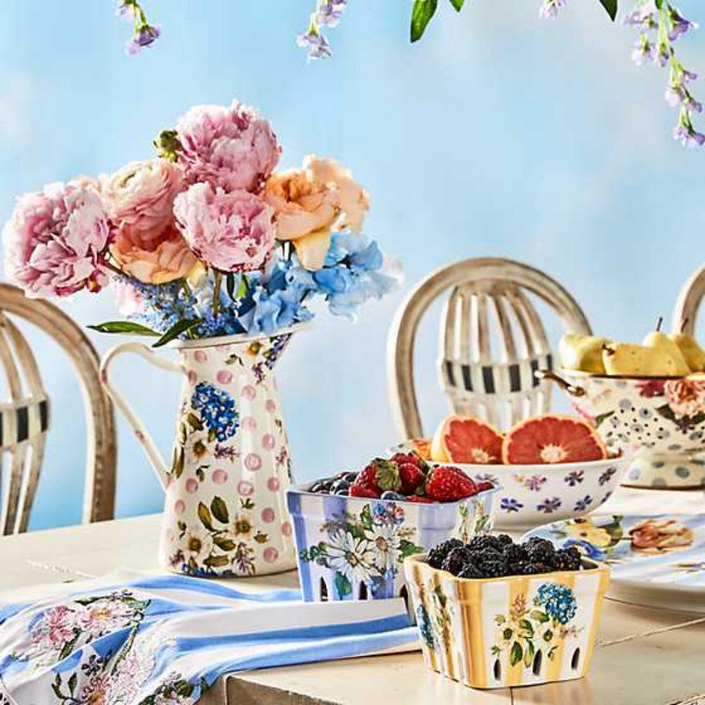 MacKenzie-Childs Wildflowers Pink Medium Practical Pitcher