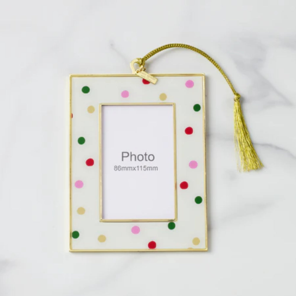 Kate Spade Be Jolly Mini Dot Frame Ornament