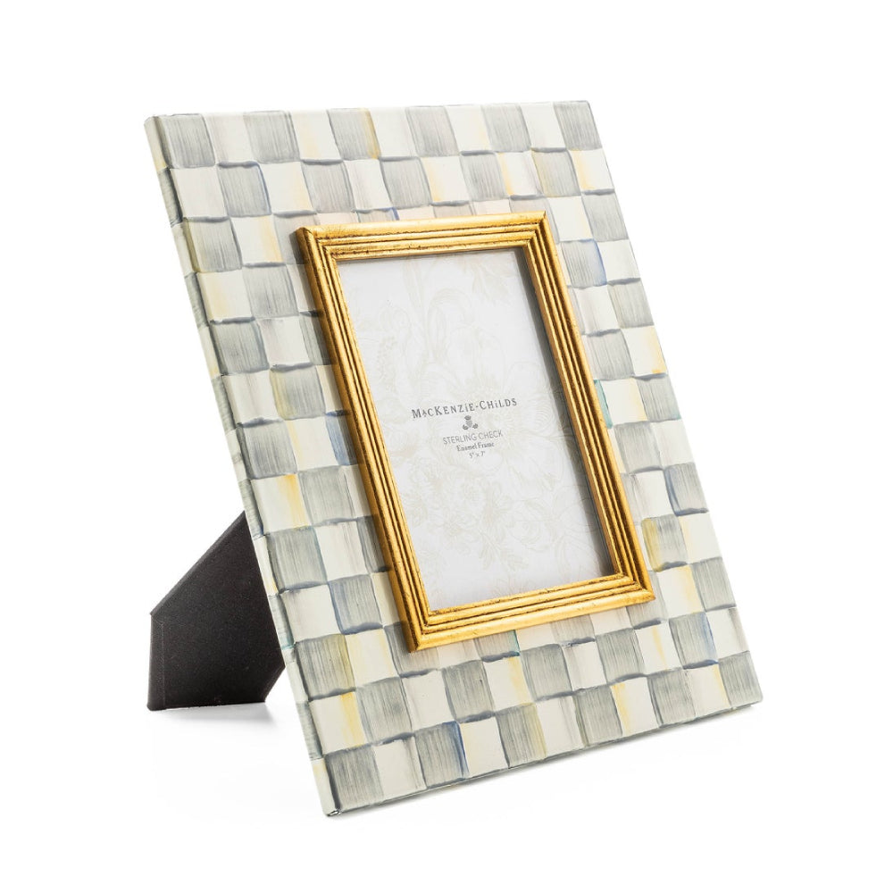 MacKenzie-Childs Sterling Check Enamel Frame