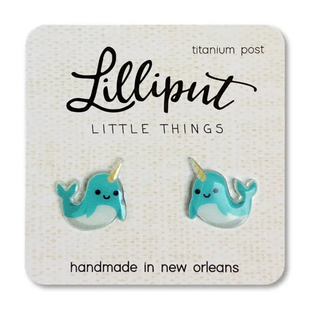Lilliput Little Things Narwhal Earrings