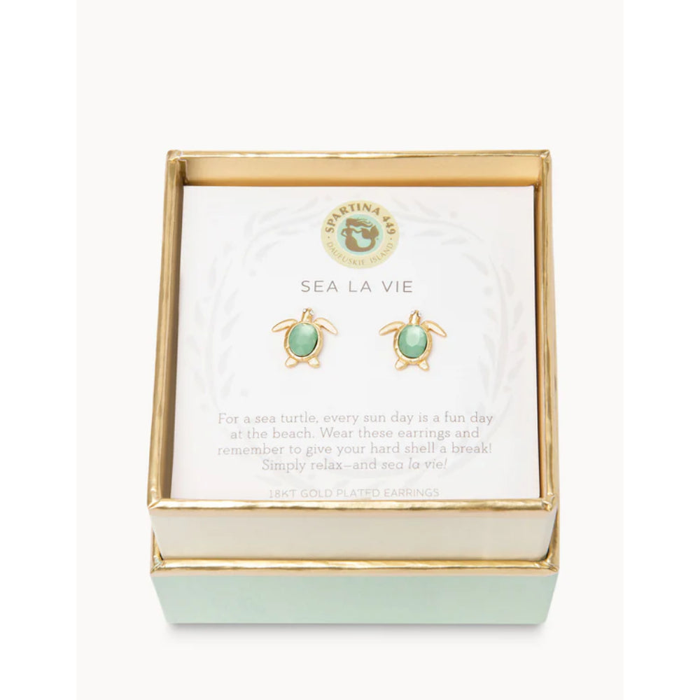 Spartina Sea La Vie Stud Earrings - Sea La Vie/Sea Turtle
