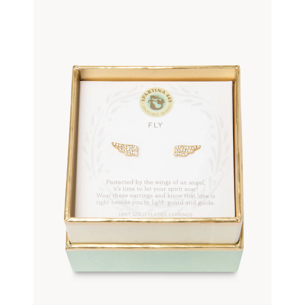 Spartina Sea La Vie Stud Earrings - Fly/Wings