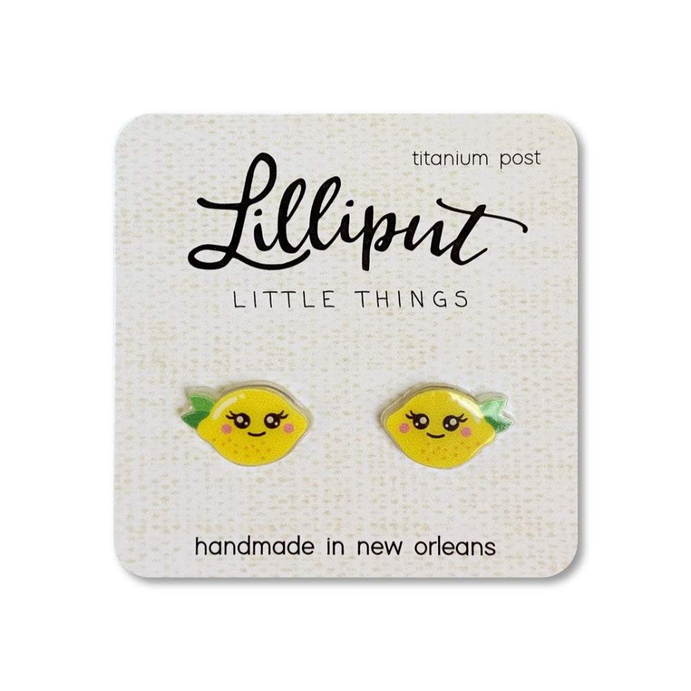 Lilliput Little Things Kawaii Lemon Earrings