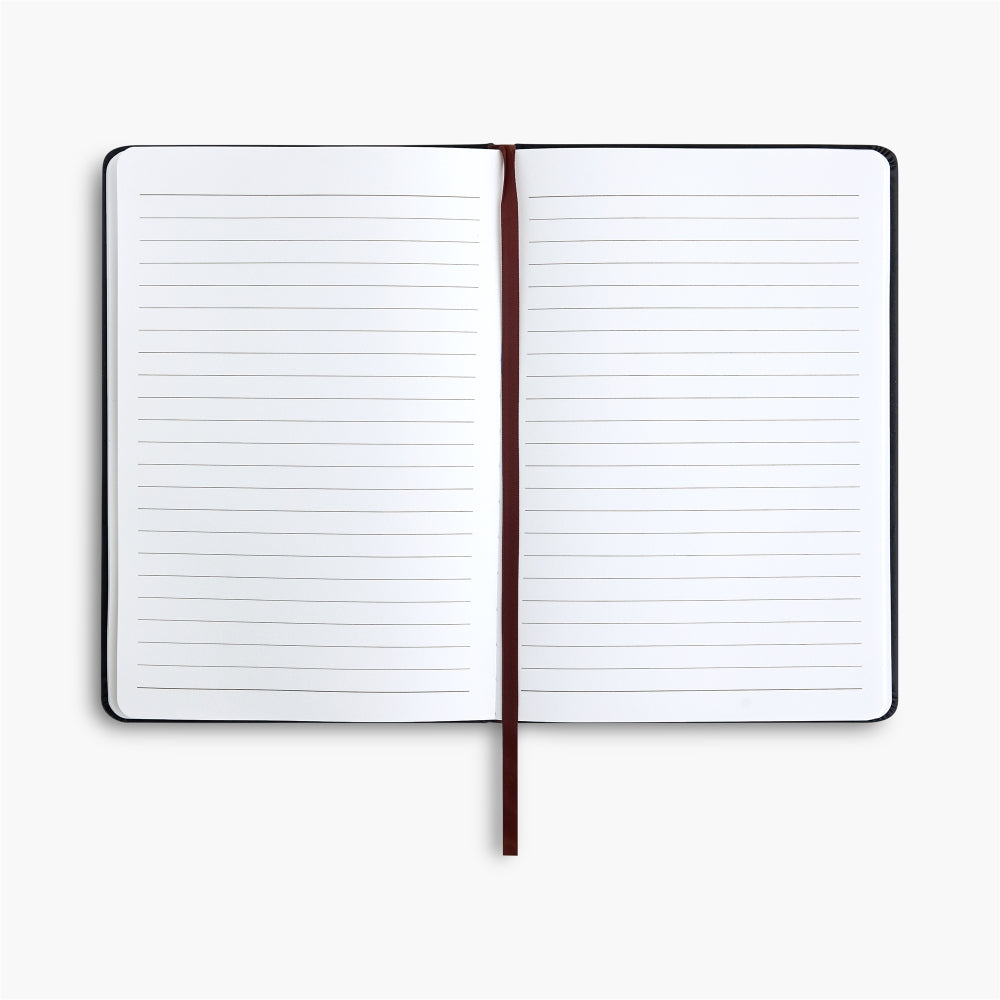 HomArt Thoughts And Ideas Black Leather Notebook