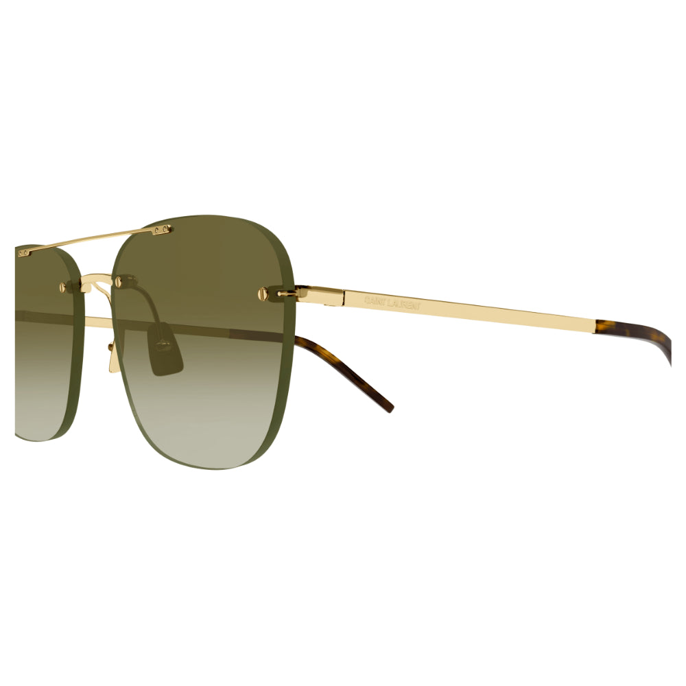 Saint Laurent SL 309 RIMLESS Unisex Sunglasses - Gold and Gradient Brown