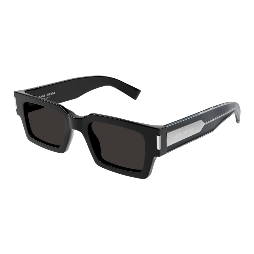 Saint Laurent SL572 001 Square Sunglasses - Black with Silver\\Grey Saint Laurent SL-572 001 Sunglasses Black/Crystal/Grey  main image 4