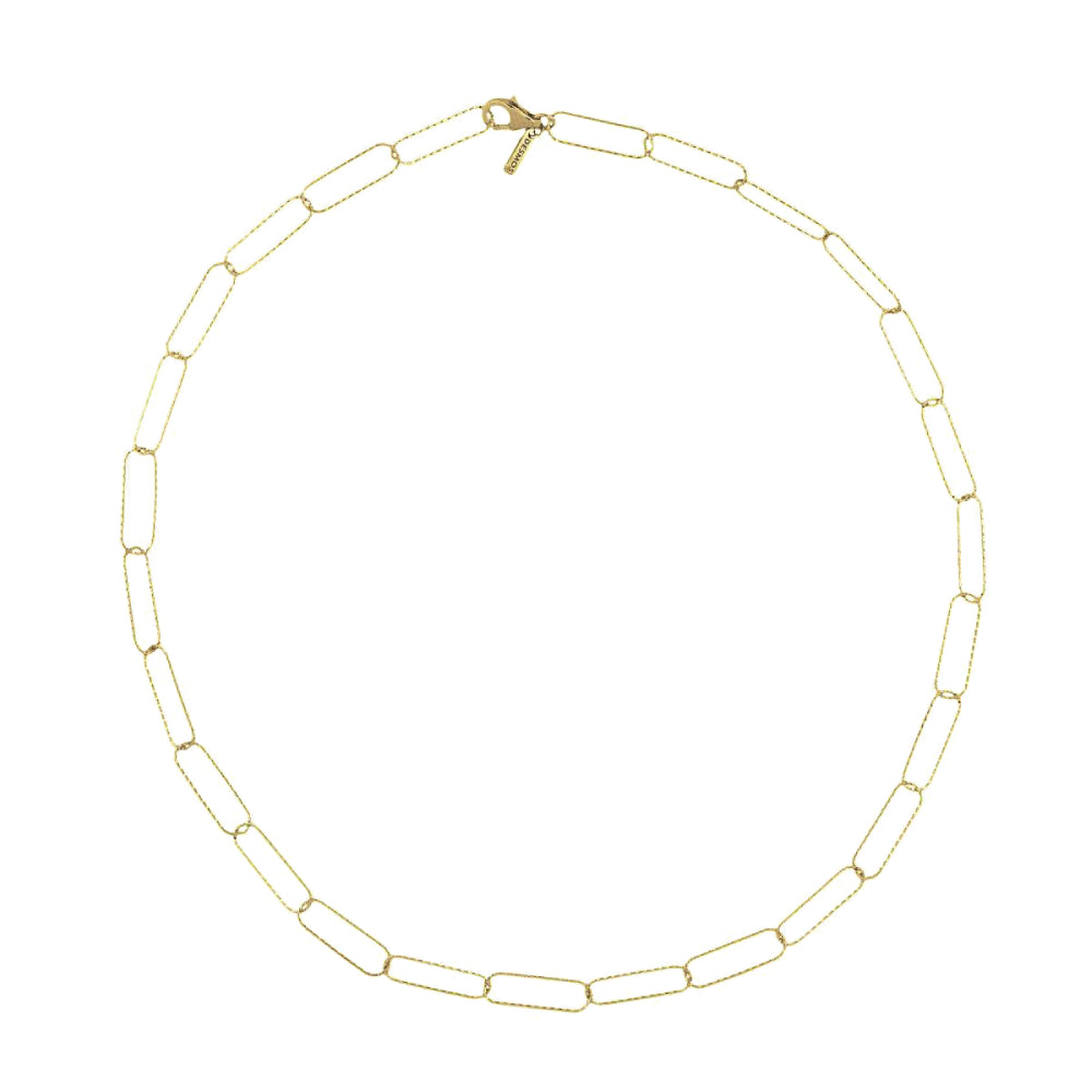 Desmos "Arabesque" Gold-Tone Paperclip Chain Necklace 20"