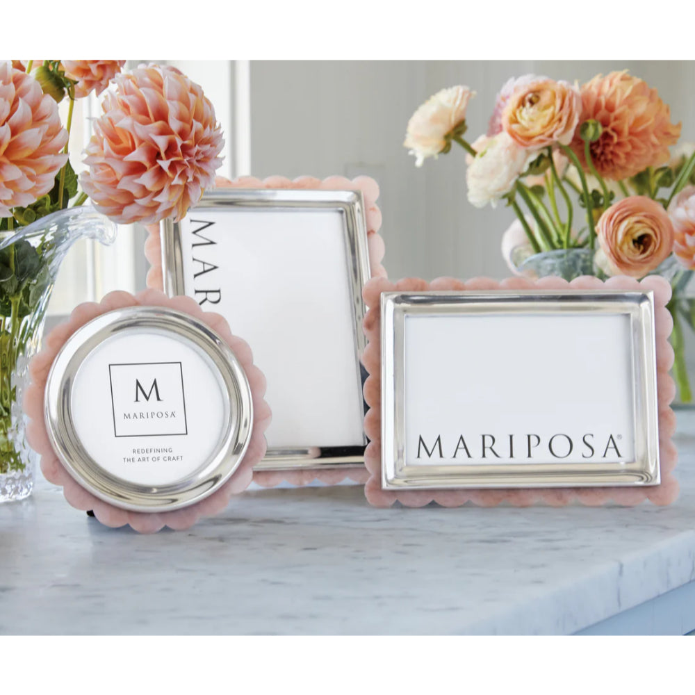Mariposa Pink Acrylic Scallop Frame
