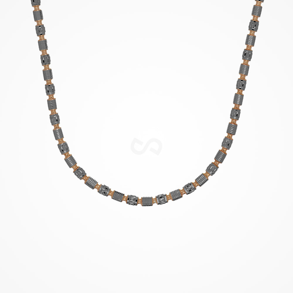 Desmos Two Tone Rose Gold & Gun Metal Necklace 18"