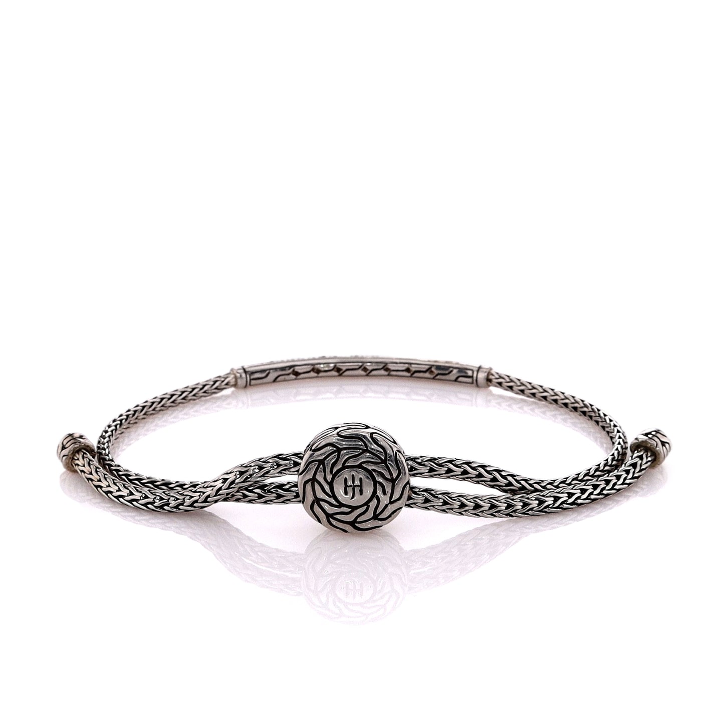 John Hardy Sterling Silver Citrine Pull Through Chain Bracelet