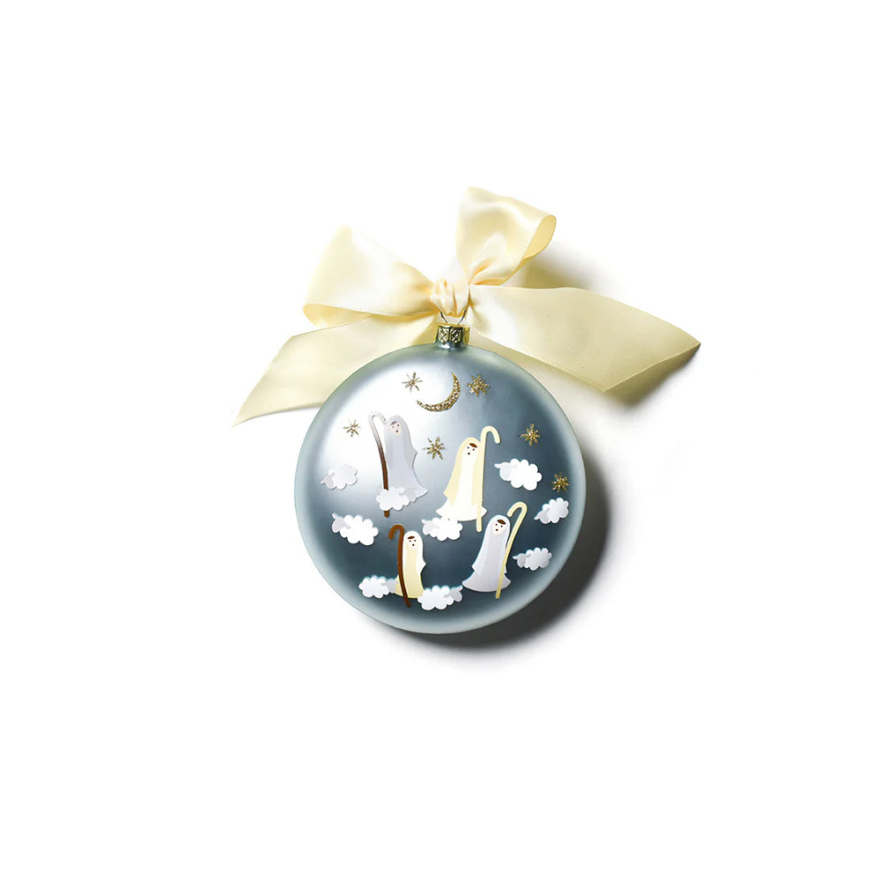 Coton Colors Birth of Christ - Luke 2:8 Glass Ornament
