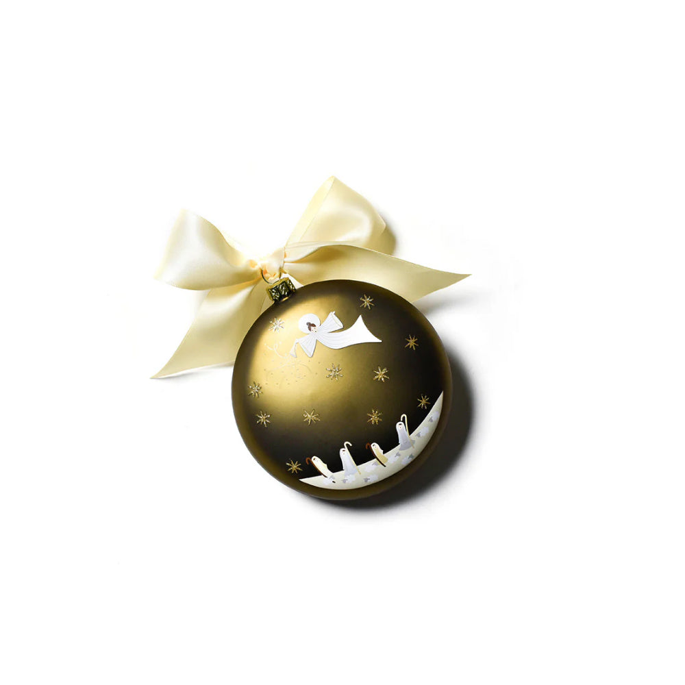 Coton Colors Birth of Christ - Luke 2:9 Glass Ornament