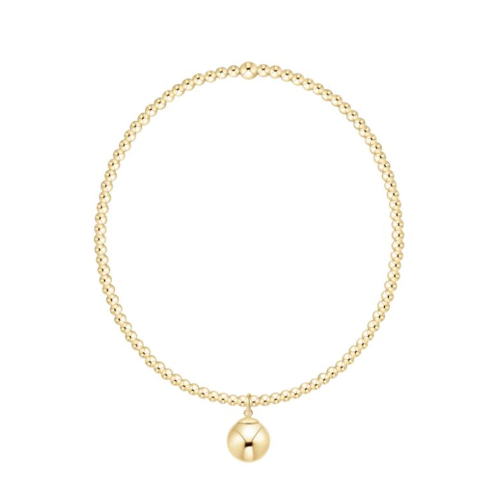 enewton 6.25" Classic Gold 2mm Bracelet - Classic Gold 8mm Charm